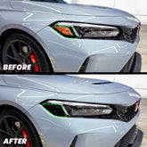 Headlight Amber Delete Pre-cut Smoke Overlay for 2022+ Honda Civic Hatch Sedan Type-R FL5